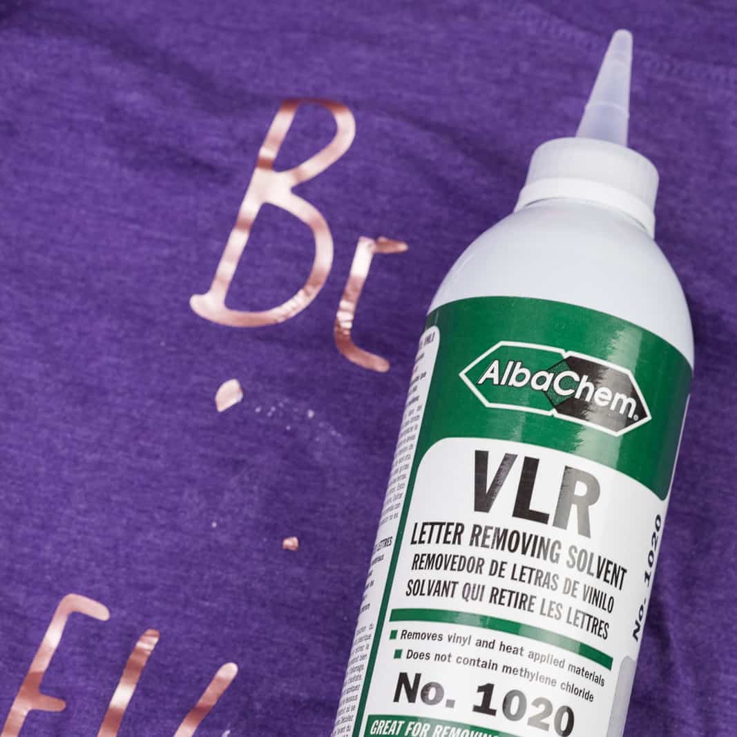 Remove heat transfer vinyl with Letting Removing Solvent