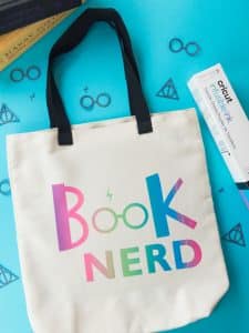 Harry Potter Tote Bag made with Cricut's Rainbow colored Infusible Ink