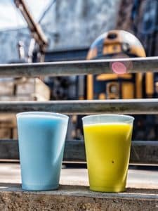 Try the green milk and blue milk drinks at Star Wars Galaxy's Edge at Disney World