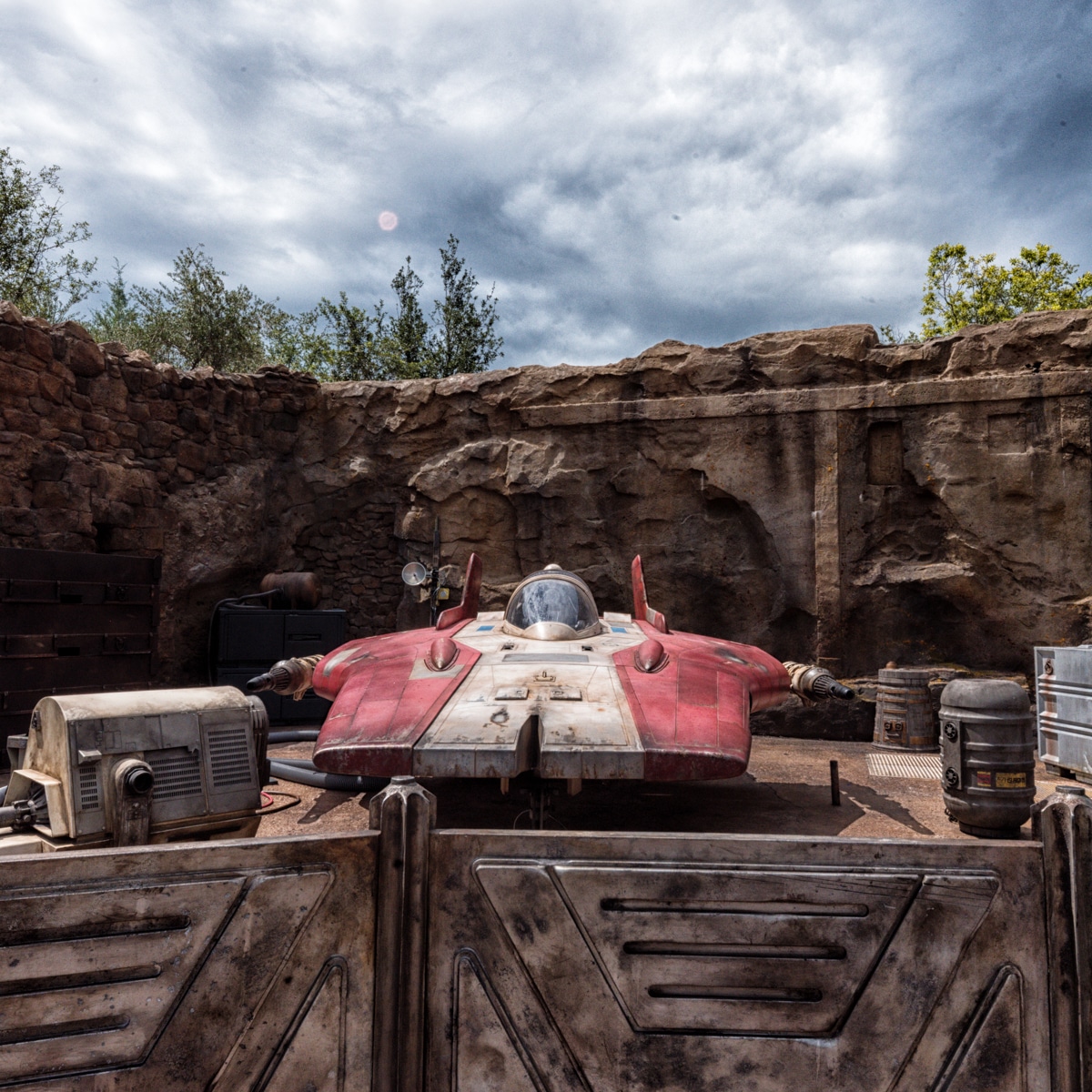 The A Wing Rebel Ship at Star Wars Galaxy's Edge at Disney World