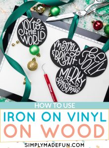 Use heat transfer vinyl on wood