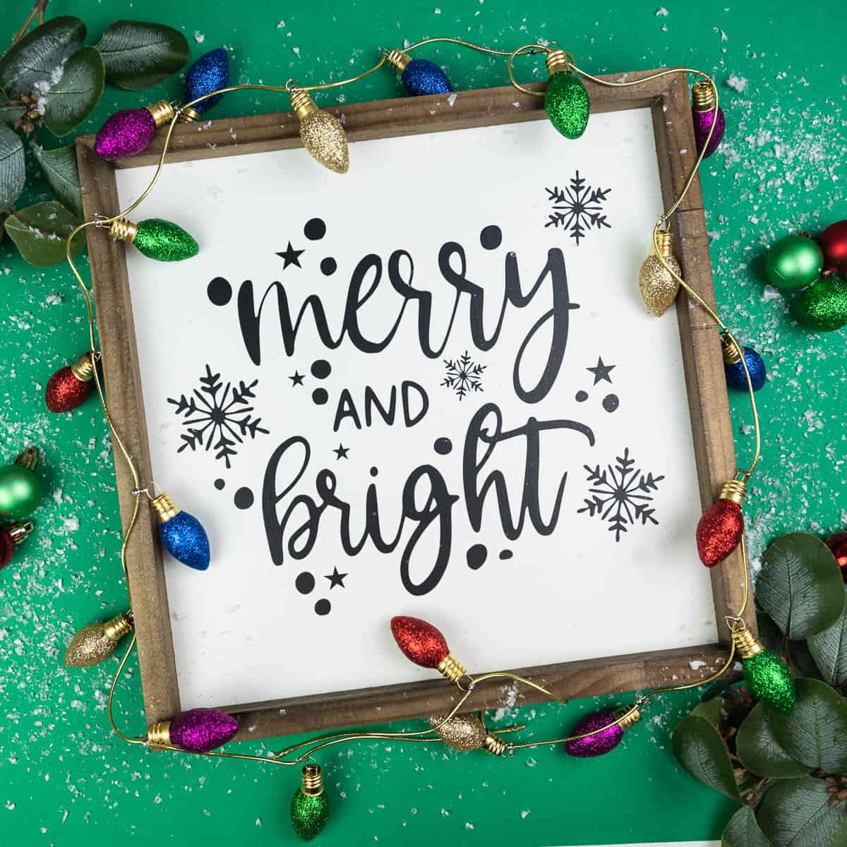 Merry and Bright SVG File