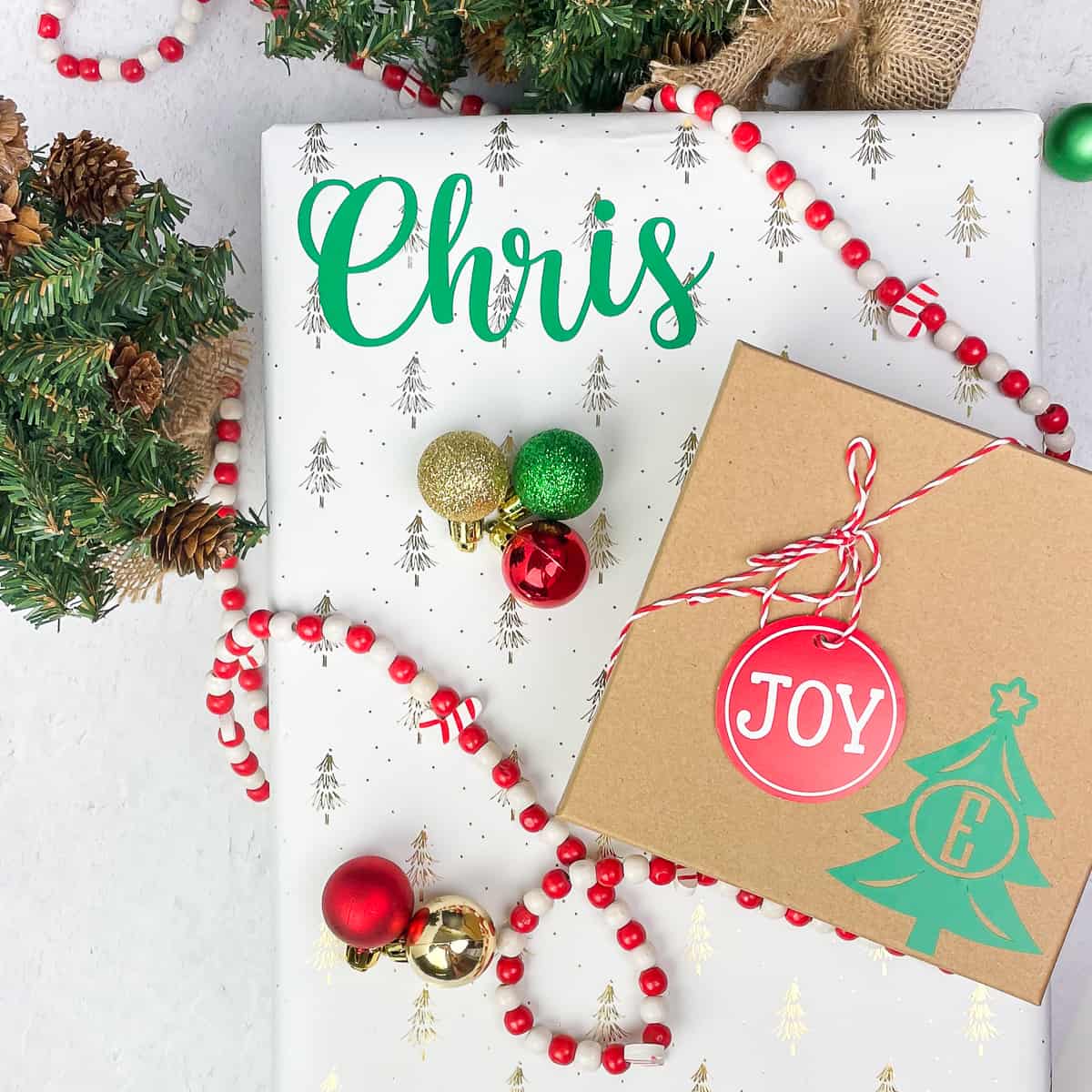 How to apply vinyl decals to wrapping paper