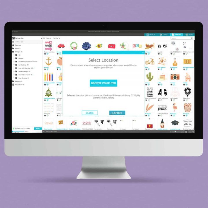 Learn how to back up the Silhouette Design Library V 4.4 or higher to a cloud-based server or your local hard drive.