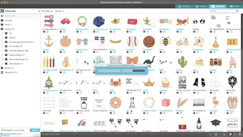 Learn how to back up the Silhouette Design Library V 4.4 or higher to a cloud-based server or your local hard drive.