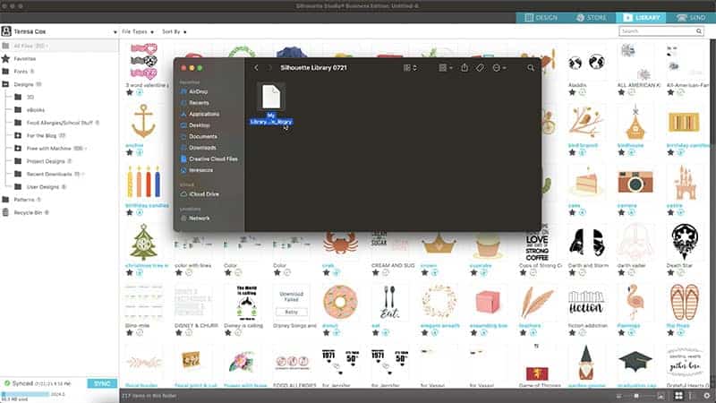 Learn how to back up the Silhouette Design Library V 4.4 or higher to a cloud-based server or your local hard drive.