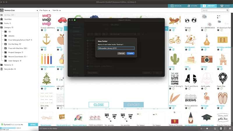 Learn how to back up the Silhouette Design Library V 4.4 or higher to a cloud-based server or your local hard drive.